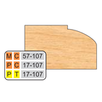 4 inch Top DOOR EDGE DETAILS (32MM HINGE SYSTEM) - Professional Shaper Cutters for Industrial Woodworking