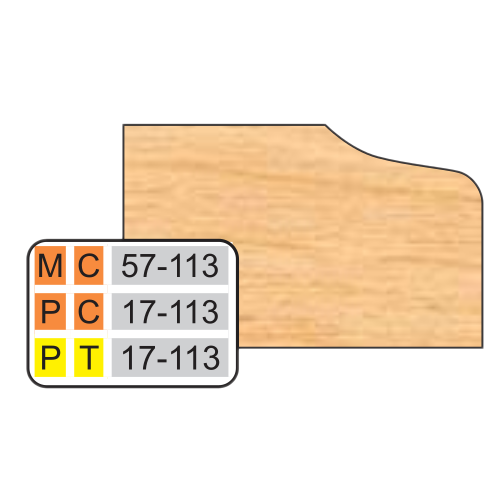 4 inch Top DOOR EDGE DETAILS (32MM HINGE SYSTEM) - Professional Shaper Cutters for Industrial Woodworking