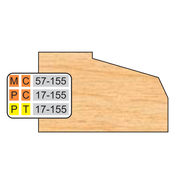 4 inch Top DOOR EDGE DETAILS (32MM HINGE SYSTEM) - Professional Shaper Cutters for Industrial Woodworking