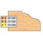 4 inch Top DOOR EDGE DETAILS (32MM HINGE SYSTEM) - Professional Shaper Cutters for Industrial Woodworking