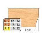 PC 1-1 4 inch Bottom 17-182 DOOR EDGE DETAILS (32MM HINGE SYSTEM) - Professional Shaper Cutters for Industrial Woodworking