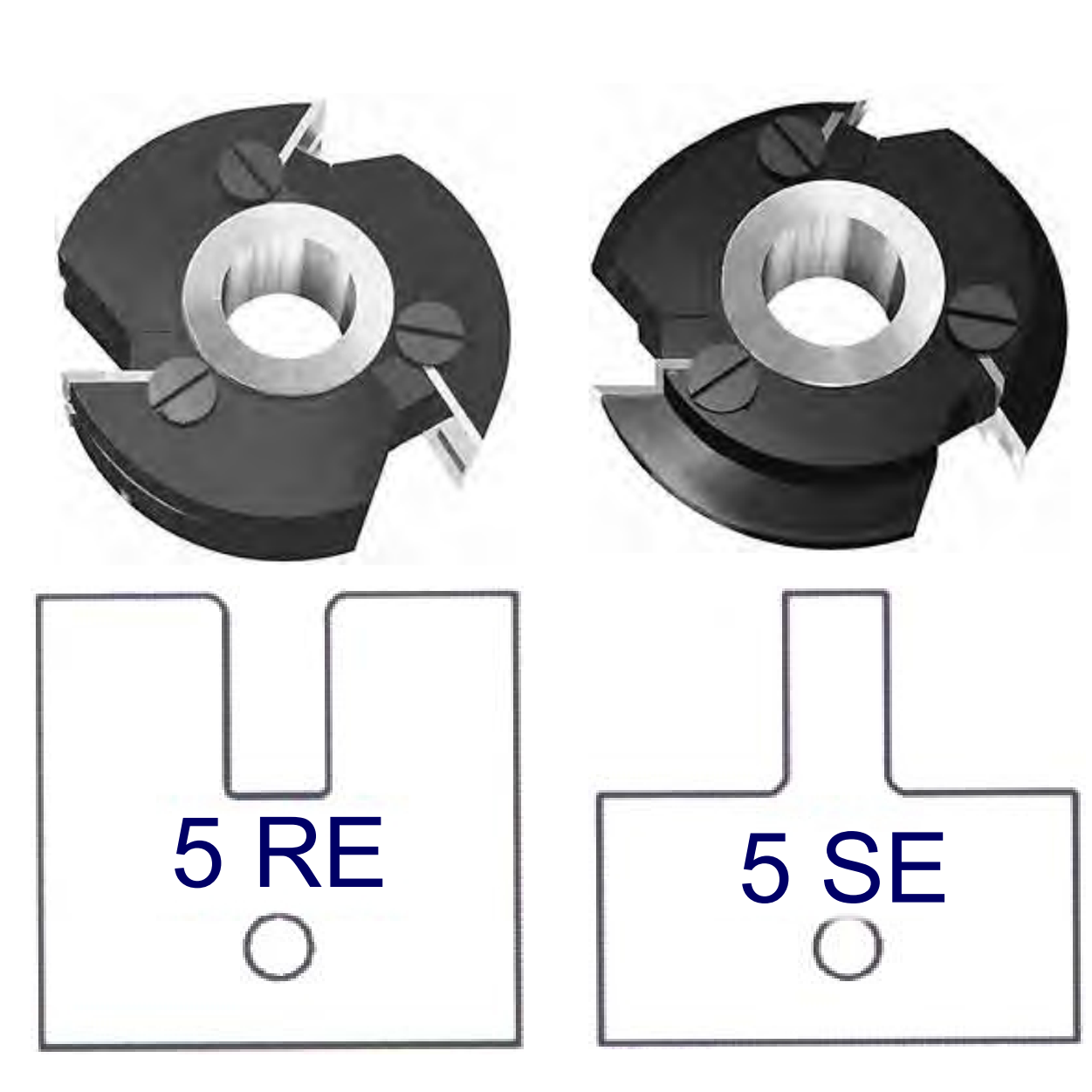 Shaker Style - Stile & Rail Cutters - Profile Pair 5 R/S