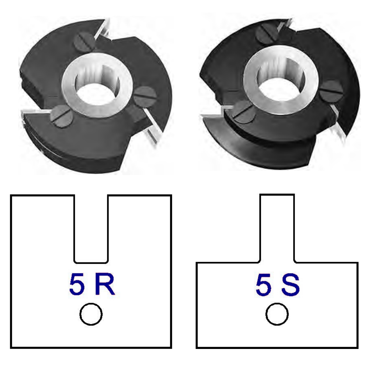 Shaker Style - Stile & Rail Cutters - Profile Pair 5 R/S