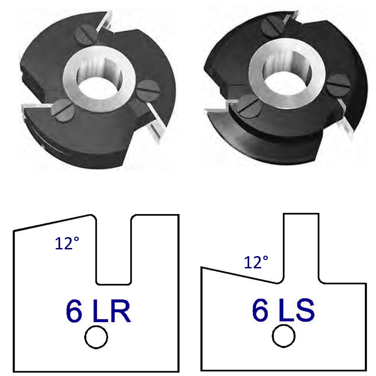6L No Shaker Style - Stile & Rail Cutter Heads - Series 6/7 - Professional Insert Cutter for Industrial Woodworking