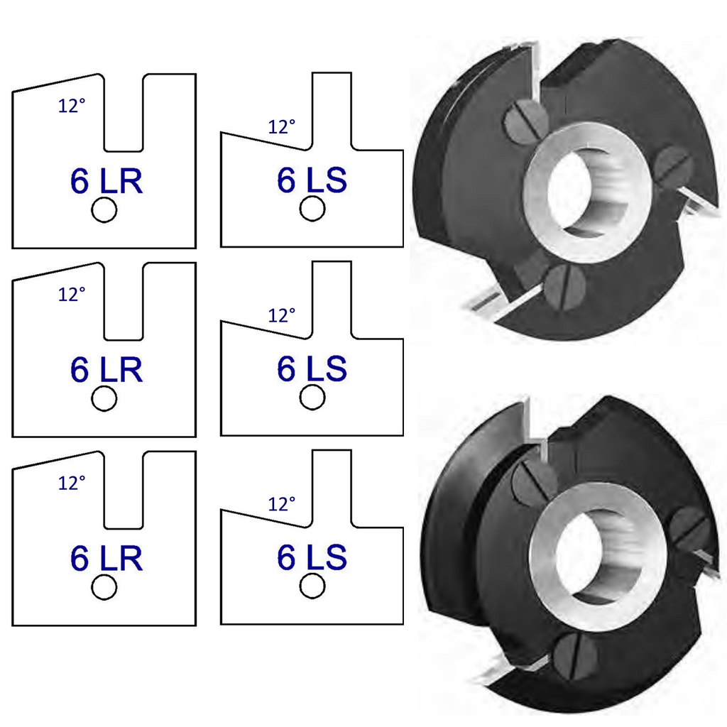 6L Yes Shaker Style - Stile & Rail Cutter Heads - Series 6/7 - Professional Insert Cutter for Industrial Woodworking