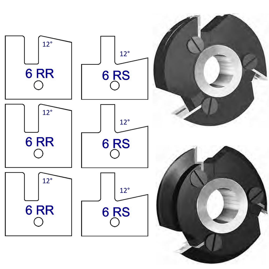 6R Yes Shaker Style - Stile & Rail Cutter Heads - Series 6/7 - Professional Insert Cutter for Industrial Woodworking