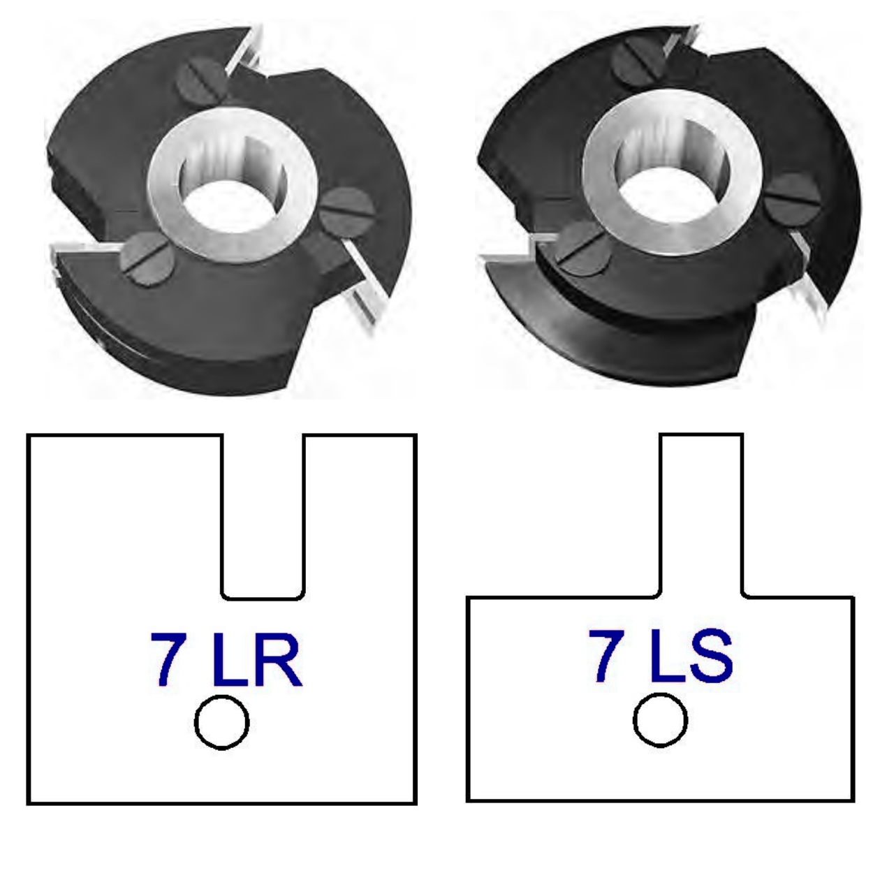 7L No Shaker Style - Stile & Rail Cutter Heads - Series 6/7 - Professional Insert Cutter for Industrial Woodworking