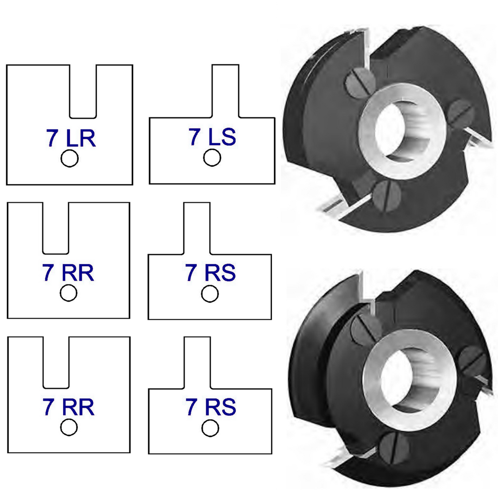 7L Yes Shaker Style - Stile & Rail Cutter Heads - Series 6/7 - Professional Insert Cutter for Industrial Woodworking
