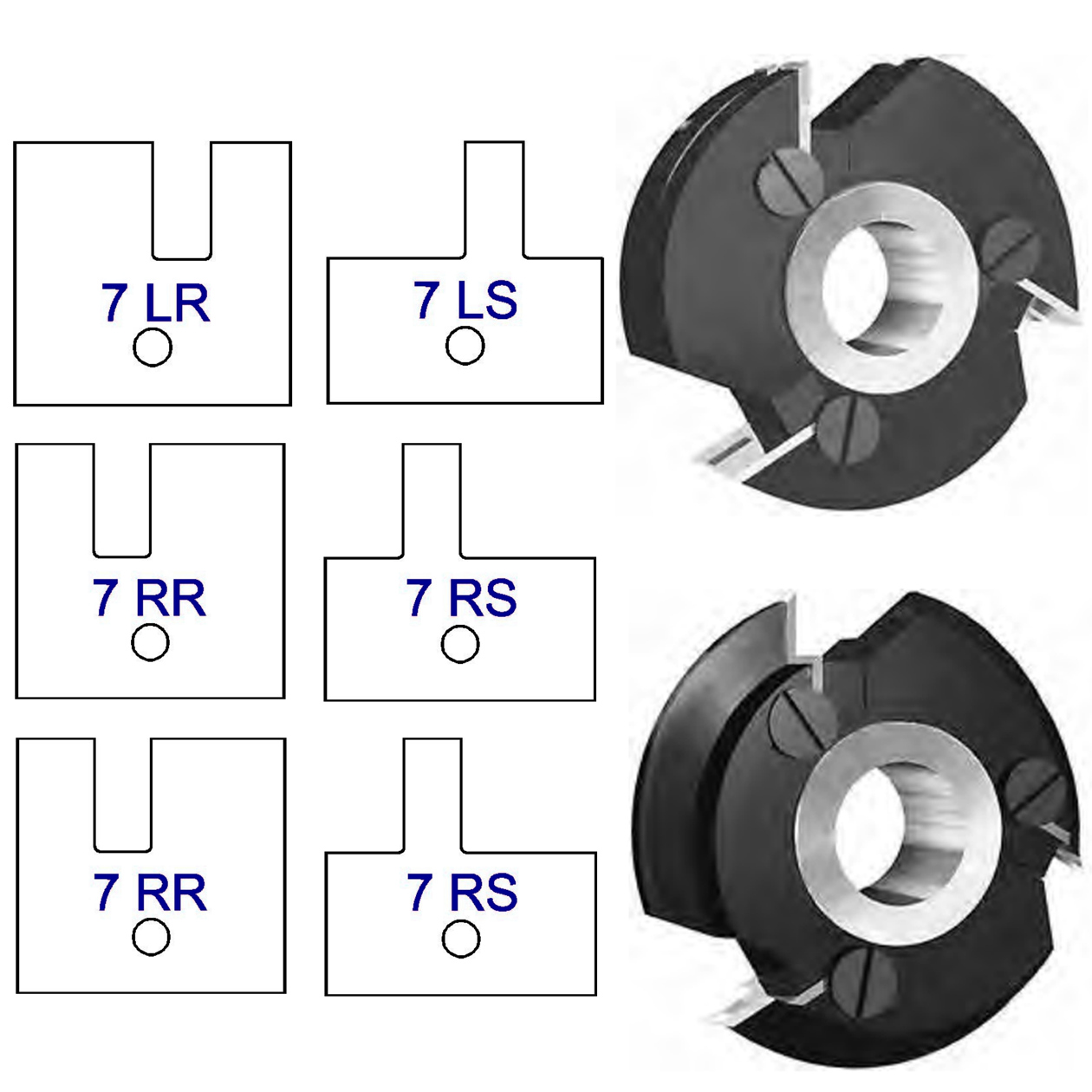 7L Yes Shaker Style - Stile & Rail Cutter Heads - Series 6/7 - Professional Insert Cutter for Industrial Woodworking