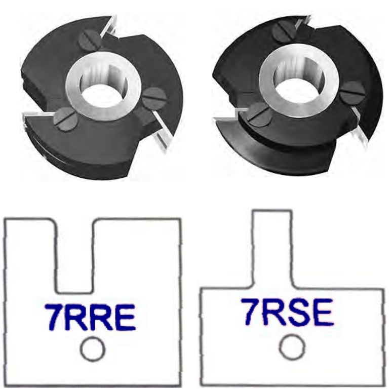 7RE (Eased Edges) No Shaker Style - Stile & Rail Cutter Heads - Series 6/7 - Professional Insert Cutter for Industrial Woodworking