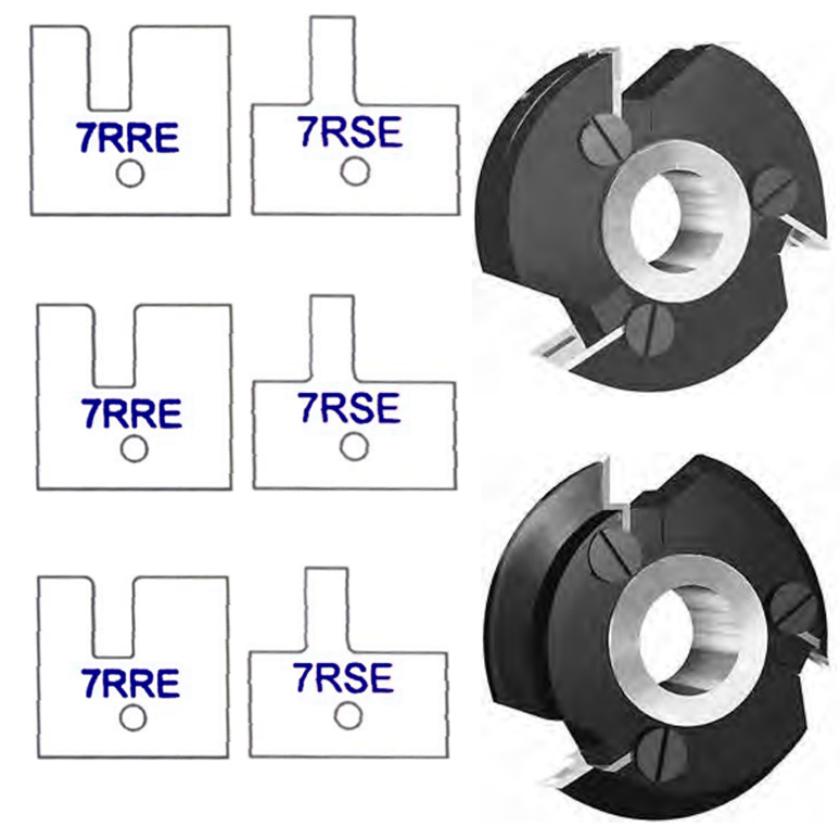 7RE (Eased Edges) Yes Shaker Style - Stile & Rail Cutter Heads - Series 6/7 - Professional Insert Cutter for Industrial Woodworking