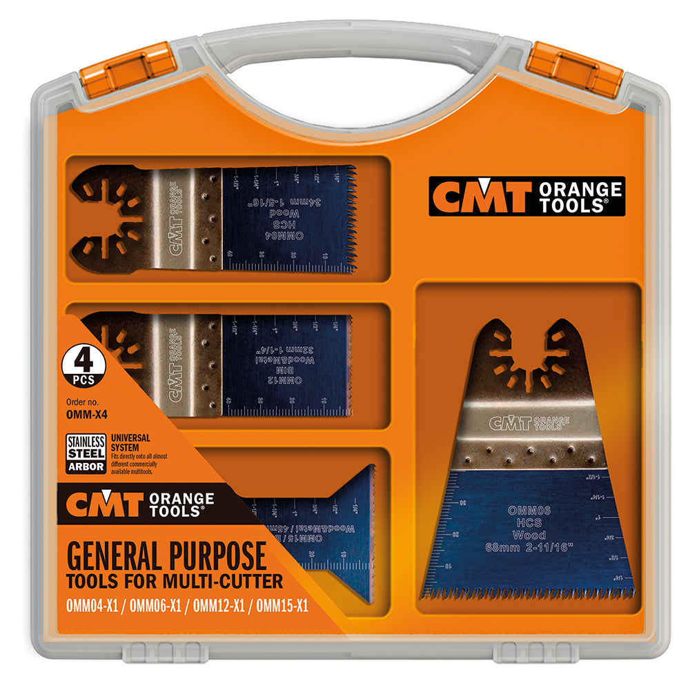 OMM-X4 General Purpose Set for Multi-Cutters - Professional Accessories for Multi-Cutters for Industrial Woodworking