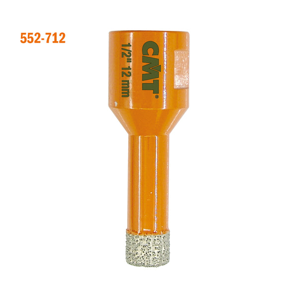 Diamond Dry Hole Saws 552-7/WAX/GUIDE/EX16/550-PA07 - Professional for Industrial Woodworking