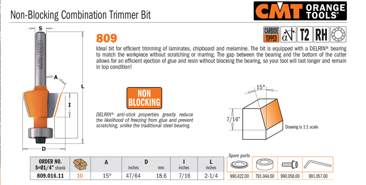 Trimmer Rides Bit Non-Blocking Combination Trimmer Bit – Weaver Company