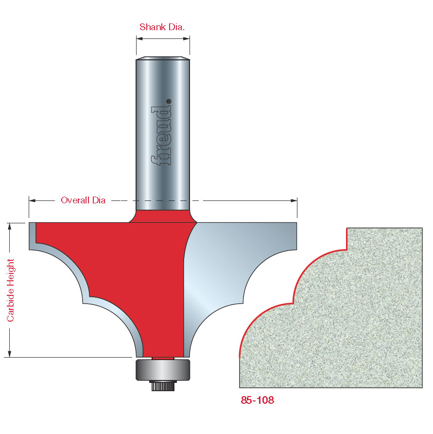 85-108 Solid Surface Edge Profile Bits - Professional Solid Surface Edge Profile Bits for Industrial Woodworking
