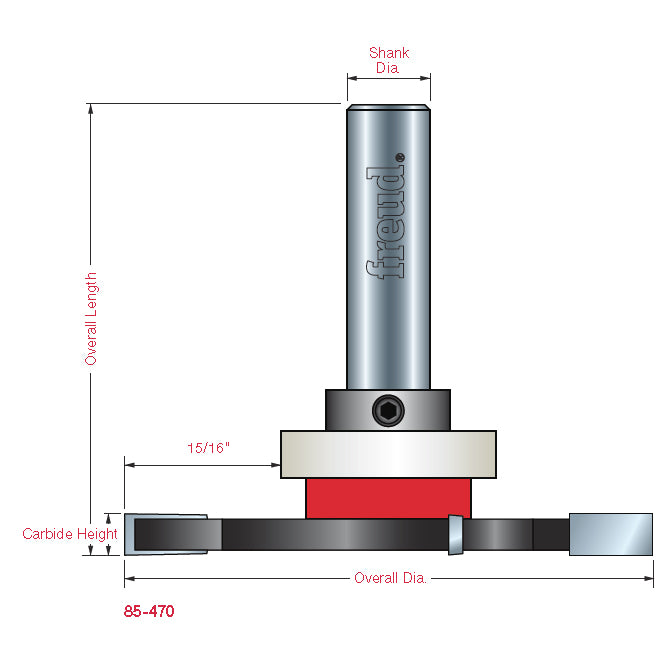 85-470 Trimming, Repair and Bowl Removal Bits - Professional Trimming, Repair and Bowl Removal Bits for Industrial Woodworking