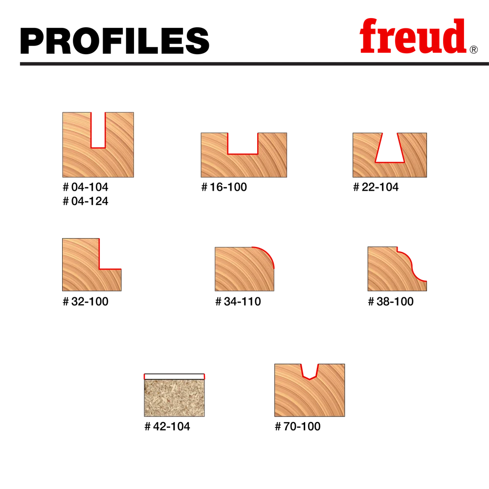 88-100 9-Piece Basic Bit Set - Professional for Industrial Woodworking