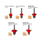 89-102 5-Piece Round Over/Beading Bit Sets - Professional for Industrial Woodworking
