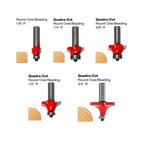 89-152 5-Piece Round Over/Beading Bit Sets - Professional for Industrial Woodworking