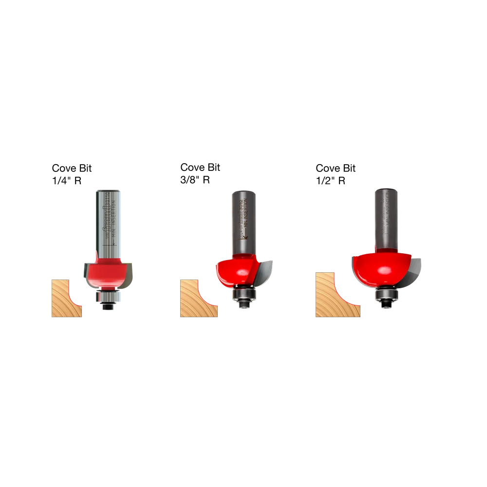 3-Piece Cove Bit Sets