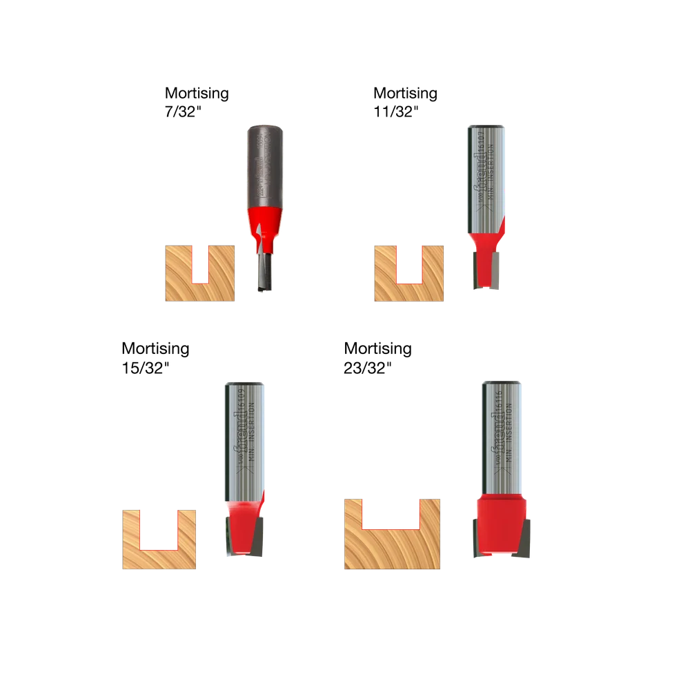 89-650 4-Piece Undersized Plywood Bit Set - Professional for Industrial Woodworking
