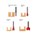 90-106 4-Piece Undersized Plywood Bit Set - Professional for Industrial Woodworking