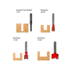 90-106 4-Piece Undersized Plywood Bit Set - Professional for Industrial Woodworking