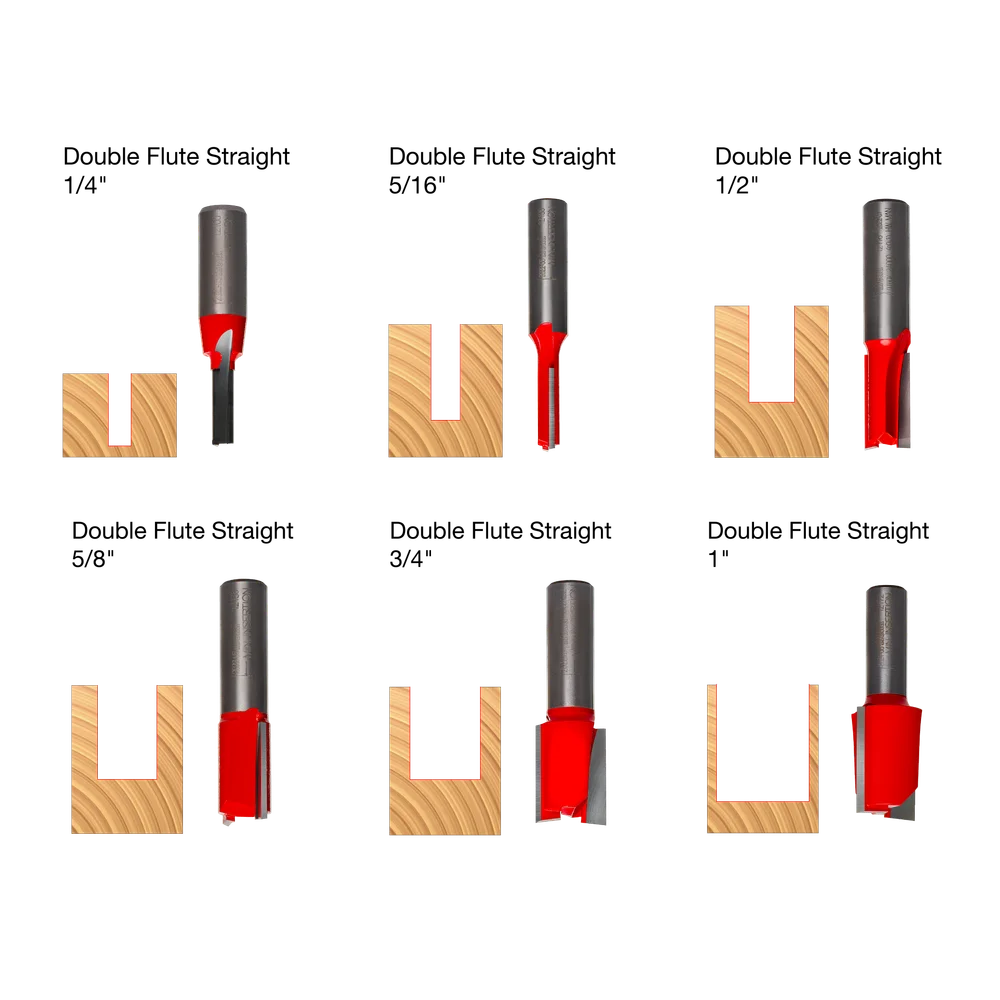 6-Piece Straight Bit Set