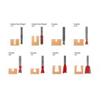 96-100 8-Piece Bit Sets for Incra Jig® - Professional for Industrial Woodworking