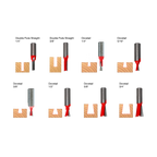 96-102 8-Piece Bit Sets for Incra Jig® - Professional for Industrial Woodworking