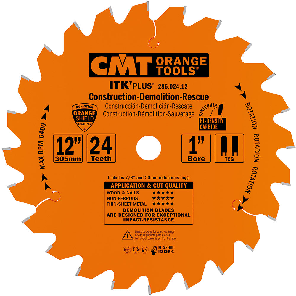 286.024.12 Construction/Demolition/Rescue - Professional Saw Blades for Industrial Woodworking