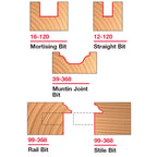 98-318 5-Piece French Door Bit Set - Professional for Industrial Woodworking
