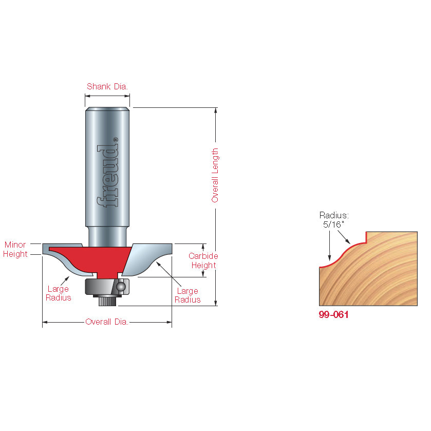 99-061 Rail & Stile Profile Bits - Professional Rail & Stile Profile Bits for Industrial Woodworking