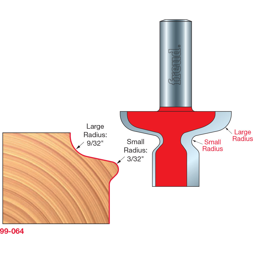 99-064 Finger Pull Door Lip Bit - Professional Finger Pull Door Lip Bit for Industrial Woodworking