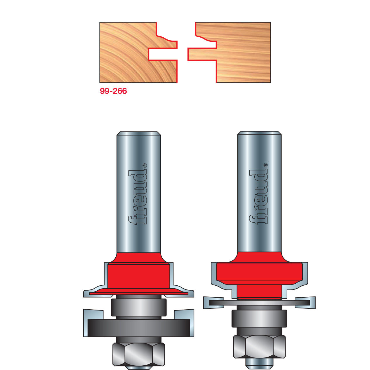 99-266 Matched Rail & Stile Mini Profile Bit Sets - Professional Matched Rail & Stile Mini Profile Bit Sets for Industrial Woodworking