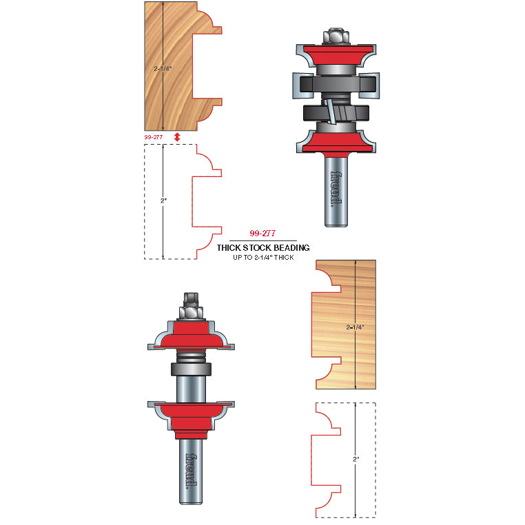 99-277 Entry & Interior Door Router Bit System - Professional Entry & Interior Door Router Bit System for Industrial Woodworking