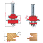 99-286 Glass Panel Cabinet Door Bit Set - Professional Glass Panel Cabinet Door Bit Set for Industrial Woodworking