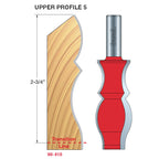 99-418 Wide Crown Molding System - Professional Reversible Wainscoting Bit for Industrial Woodworking