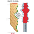 99-419 Wide Crown Molding System - Professional Reversible Wainscoting Bit for Industrial Woodworking