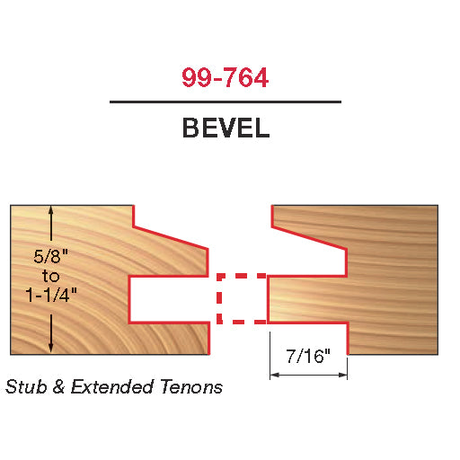 99-764 Premier Adjustable Rail & Stile Bit Sets - Professional Premier Adjustable Rail & Stile Bit Sets for Industrial Woodworking