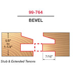 99-764 Premier Adjustable Rail & Stile Bit Sets - Professional Premier Adjustable Rail & Stile Bit Sets for Industrial Woodworking