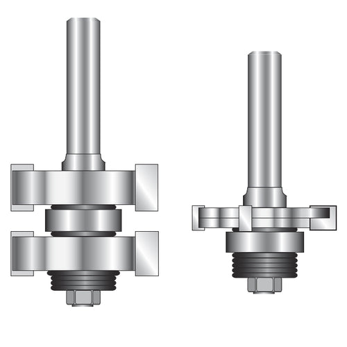 Adjustable Tongue & Groove Bit Set - Professional for Industrial Woodworking