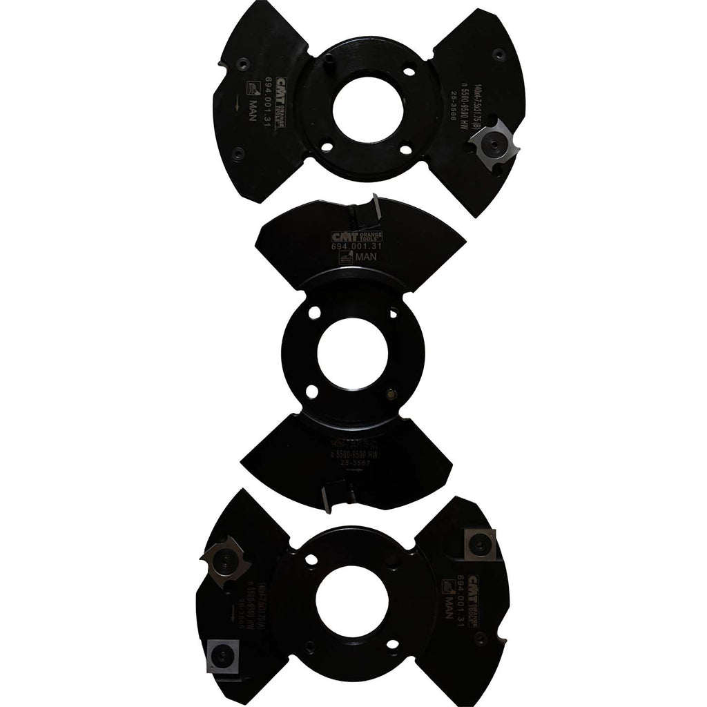 Adjustable Grooving Cutter Heads Sets (3 pcs.) - Professional Cutter for Industrial Woodworking