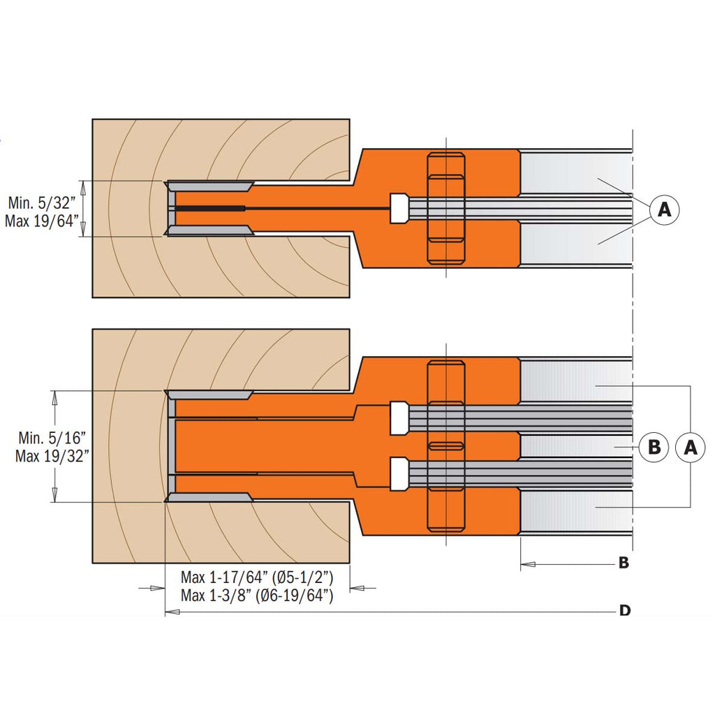 Adjustable Grooving Cutter Heads Sets (3 pcs.) - Professional Cutter for Industrial Woodworking