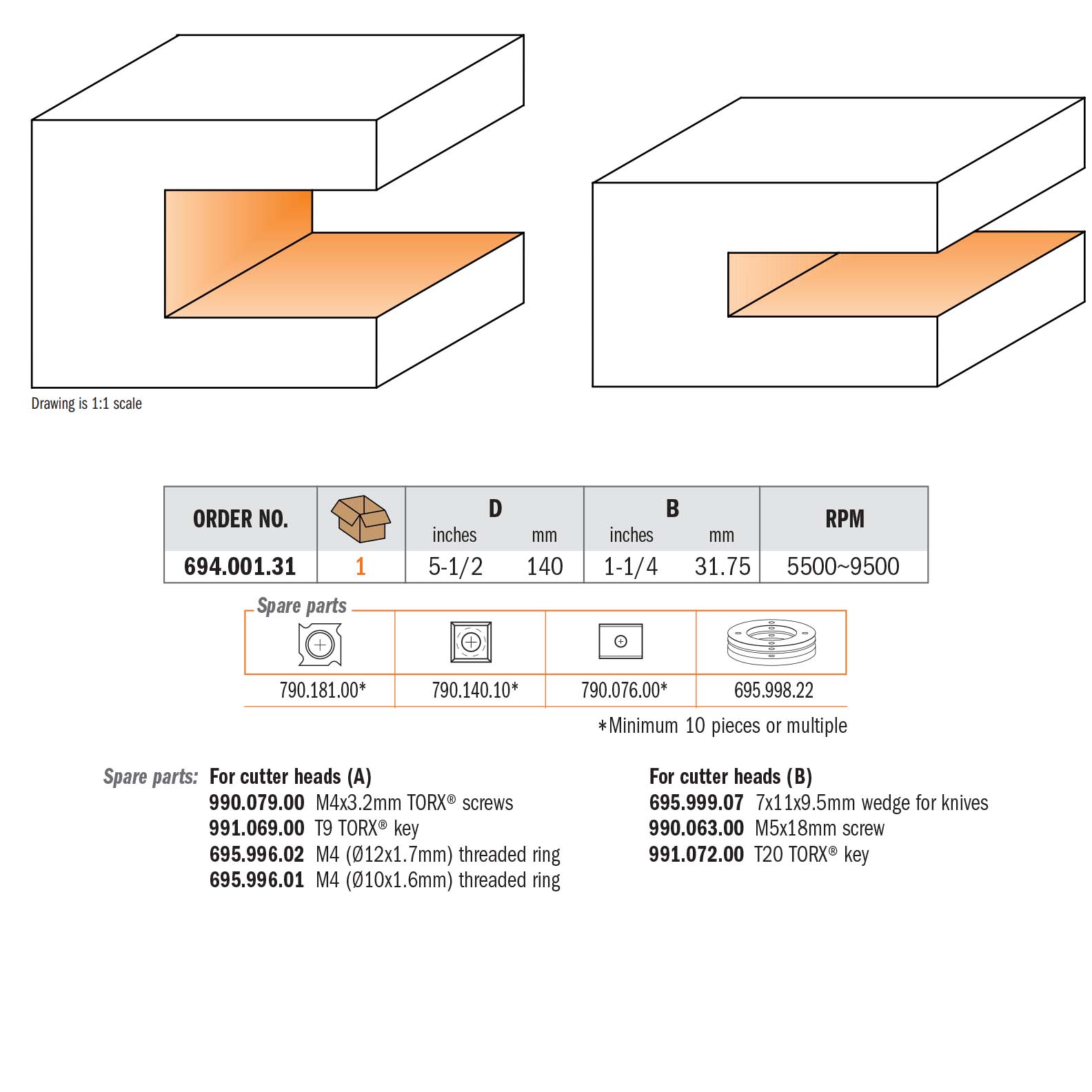 Adjustable Grooving Cutter Heads Sets (3 pcs.) - Professional Cutter for Industrial Woodworking