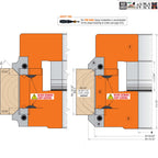 Adjustable Rounding & Chamfering Cutter Heads Sets (2 pcs.) - Professional Cutter for Industrial Woodworking