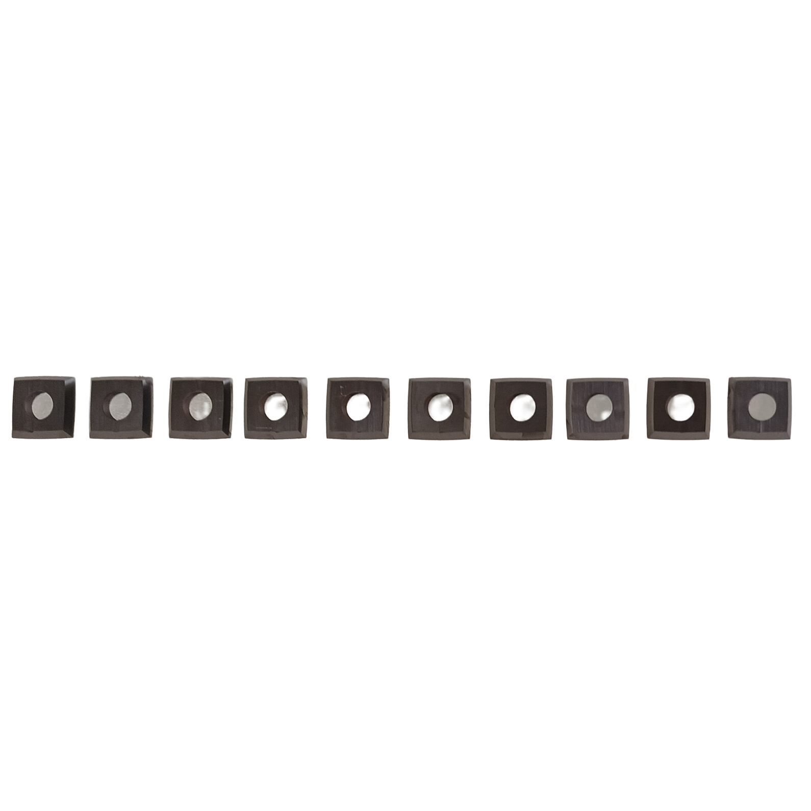 Byrd SHELIX® CARBIDE INSERT Tips - Set of 10. - Professional Insert Tips for Industrial Woodworking