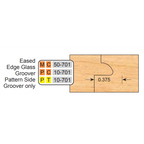 4 inch Squared CENTER GROOVER SETS (2 Piece Cutter Sets) - Professional Shaper Cutters for Industrial Woodworking