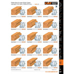 Profile Knives for Insert Shaper System 1-37/64” (40mm) - Thickness=5/32” (4mm) - Professional Knives for Industrial Woodworking
