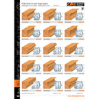 Profile Knives for Insert Shaper System 1-37/64” (40mm) - Thickness=5/32” (4mm) - Professional Knives for Industrial Woodworking